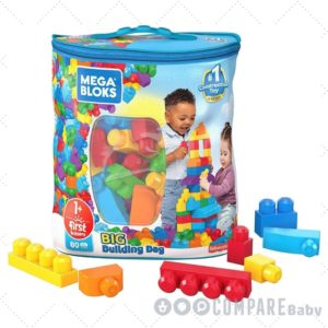 Sacola de 80 Blocos, Mega Bloks, Mattel