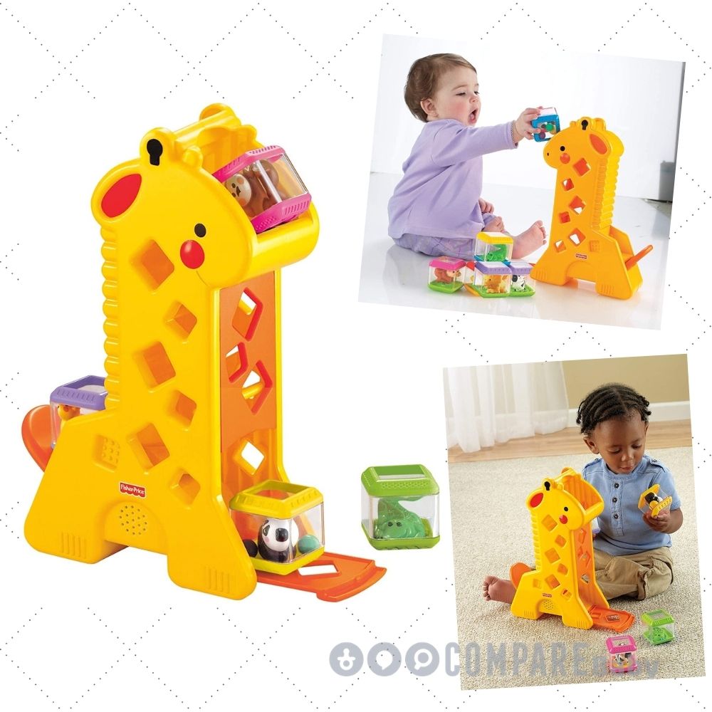 Girafa Pick a Block, Fisher Price, Mattel - WT Promoções