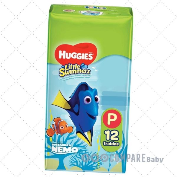 Huggies Fralda Little Swimmers para Piscina, P, 12 Fraldas