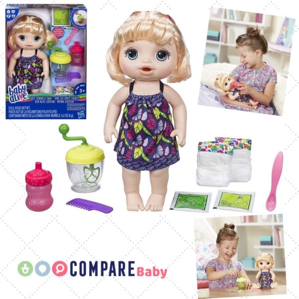 Boneca Baby Alive Papinha Divertida Loira - Com acessórios e comidinha - E0586 - Hasbro