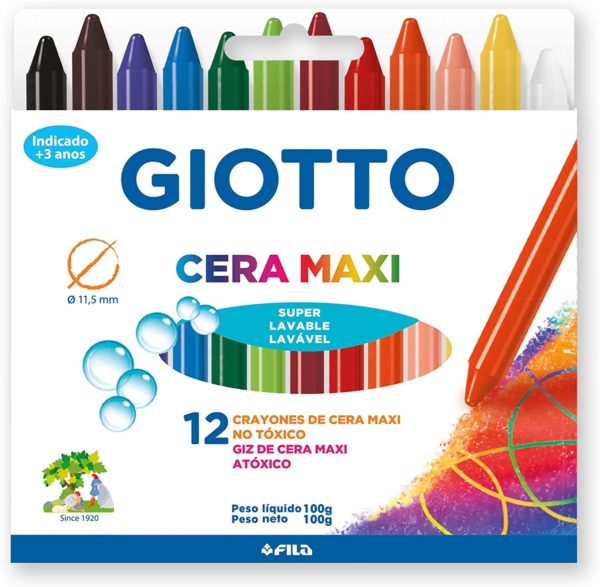 Giz Giotto Cera Maxi com 12 cores