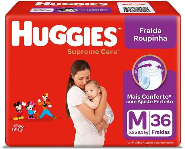 Fralda Huggies Roupinha Supreme Care M - 36 Unidades