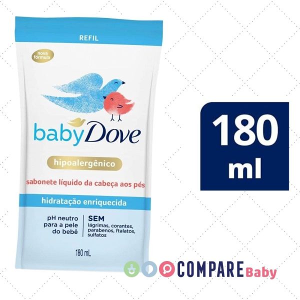 Sabonete Líquido Baby Dove Hidratação Enriquecida Refil 180ml