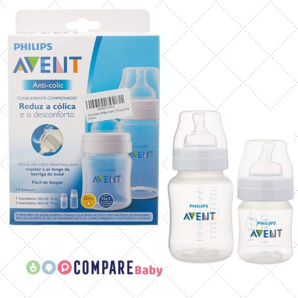 Kit 2 Mamadeira Clássica, Philips Avent (Duo Pack 125ml e 260ml)