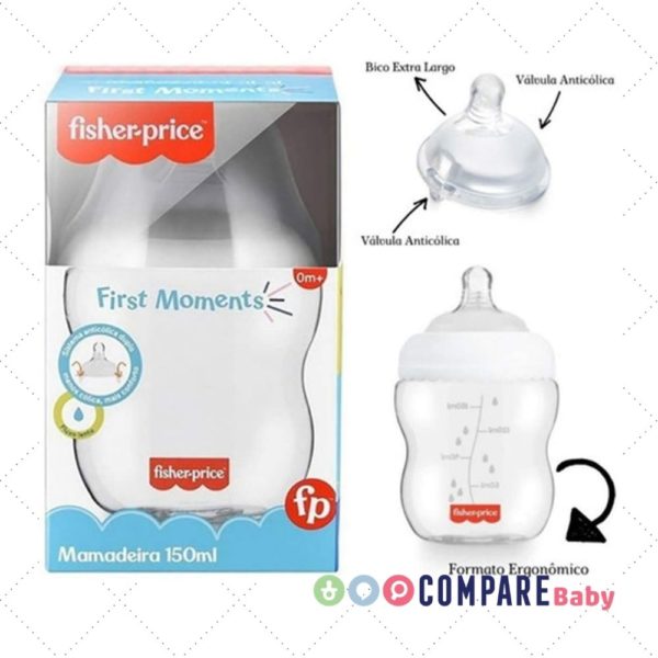 Mamadeira First Moments Clássica Neutra 150ml, Fisher-Price