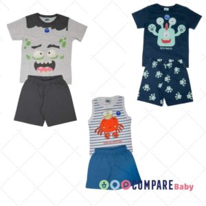 Kit 3 Pijamas Infantil Masculino Estampa Brilha No Escuro