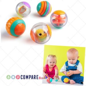 Chocalho Shake & Spin Activity Balls, Bright Starts