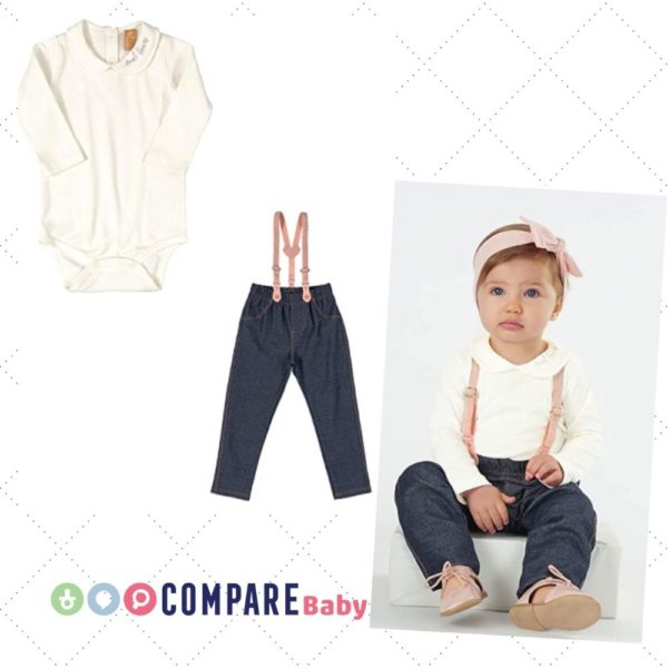 Conjunto Up Baby (Body e Calça com Suspensório)