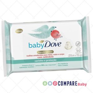 Lenços Umedecidos Baby Dove Hidratação Sensível 50 unidades