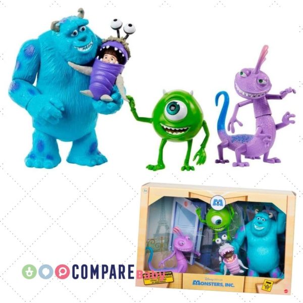 Figuras Disney Monstros SA, Sully, Mike, Boo e Randall, Mattel