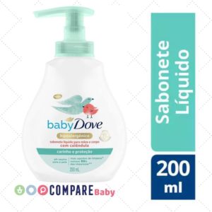 Sabonete Líquido Infantil 200Ml Hidratação Sensível, Dove Baby