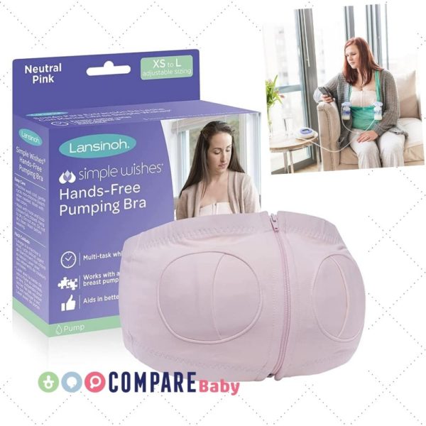 Sutiã para Extração de Leite Lansinoh Simple Wishes, Lansinoh, Neutral Pink