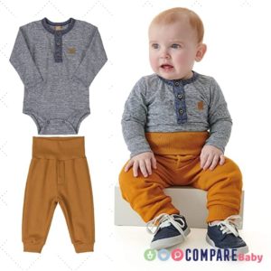 Conjunto Body em Meia Malha e Calça, Up Baby