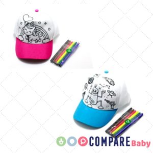 Boné Infantil Para Colorir e Brincar Com Kit Canetinhas