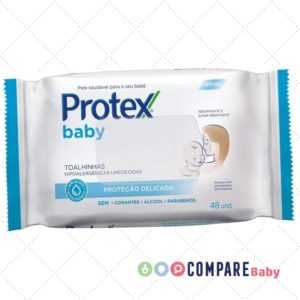 Lenços Umedecidos para Bebês 48 unidades, Protex BABY