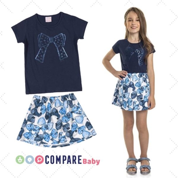 Conjunto Infantil Blusa E Saia, Quimby