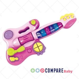 Minha Primeira Guitarra Elétrica Com Som e Partes Interativas Rosa, Multikids Baby