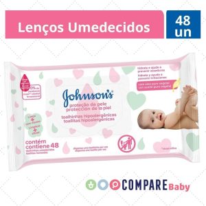Toalhas Umedecidas Extra Cuidado Johnson's Baby, 48 unidades