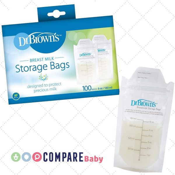 Dr. Brown's 100 sacos de armazenamento de leite materno