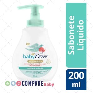 Sabonete Líquido Infantil com Calêndula, 200Ml, Hidratação Sensível, Dove Baby