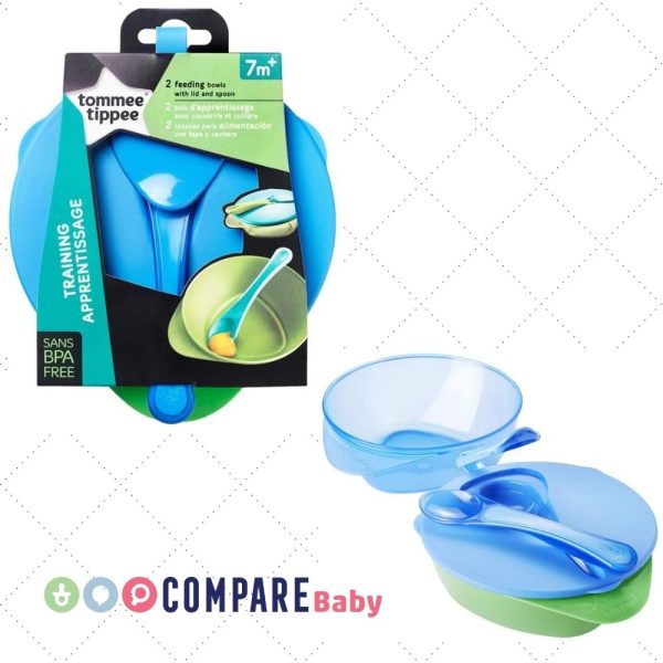 Kit 2 Pratos Fundos One The Go Verde com Azul Tommee Tippee