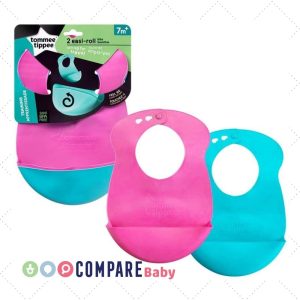 Kit 2 Babadores Roll N' Go Menina Tommee Tippee